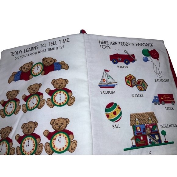 Children's Cloth / Fabric Books- Set of 2 Christmas Songbook & Learning with Te - Picture 7 of 7